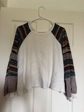 Crewneck Waffle Knit Sweater
